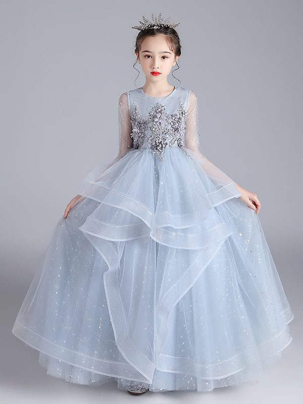 فستان أطفال فستان الأميرة فتاة فتاة فستان سهرة مضيفة