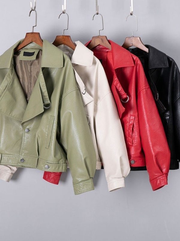 Spring New Style Leather Jacket Women Short Locomotive Suit