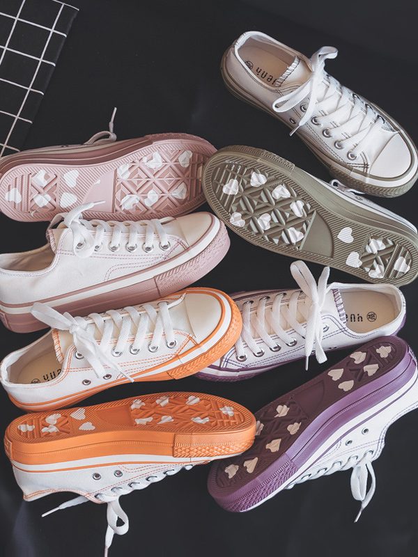 Popular Women'S Shoes Student Canvas Shoes Women Summer Ins Wild Ulzzang Retro Hong Kong Flavor Small White Shoes