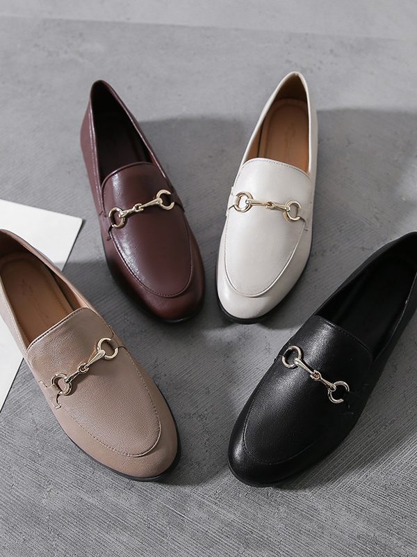 Single Shoes Women New Small Leather Shoes Women British College Style Retro Large Size Women'S Shoes
