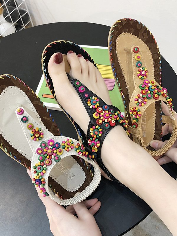 Sandals Women's Beaded Beach Shoes Women