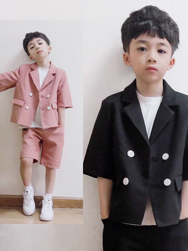 ملابس أطفال، بدلات صبيان مزدوجة الصدر، بدلات أطفال صغيرة، عروض فتيات الزهور، فساتين صبيان