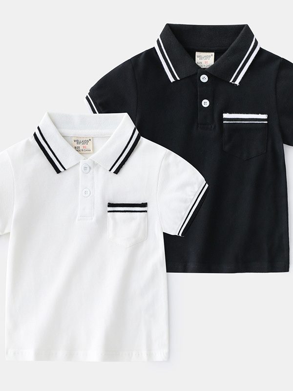 Boys' T-Shirt Summer Polo Shirt