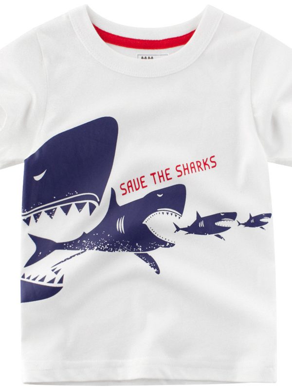 ملابس صيفية للأطفال أزياء كورية قميص قصير الأكمام للأطفال ملابس قطنية للأطفال قميص صيفي للأولاد بأكمام نصفية