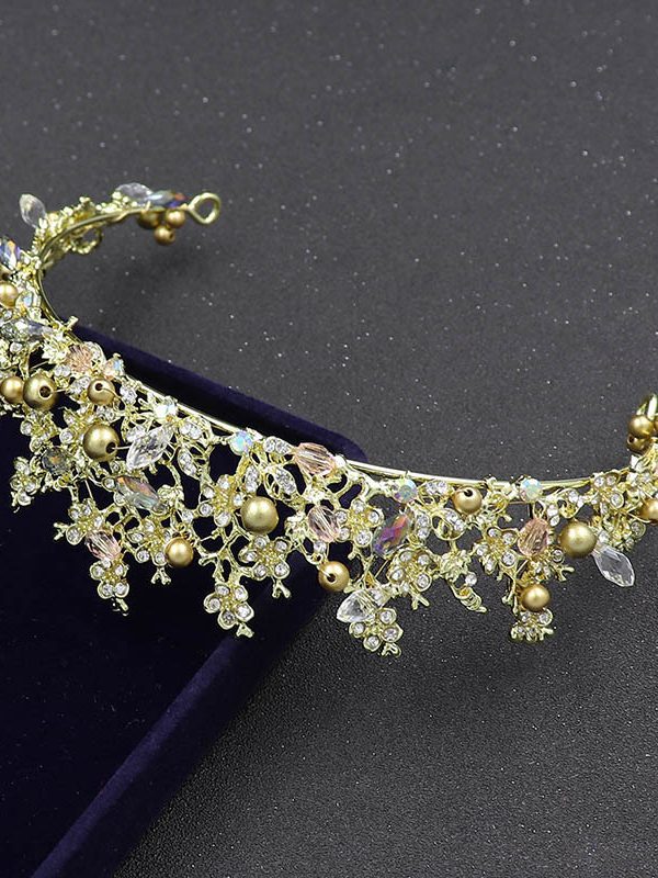 Bridal Golden Headband Hair Accessory Crown