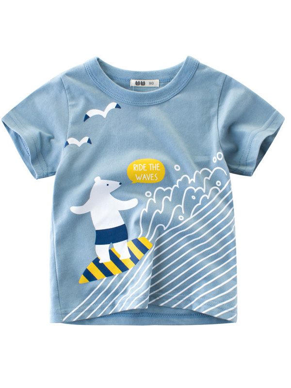 قمصان قصيرة الأكمام للأطفال، ملابس أطفال، أولاد