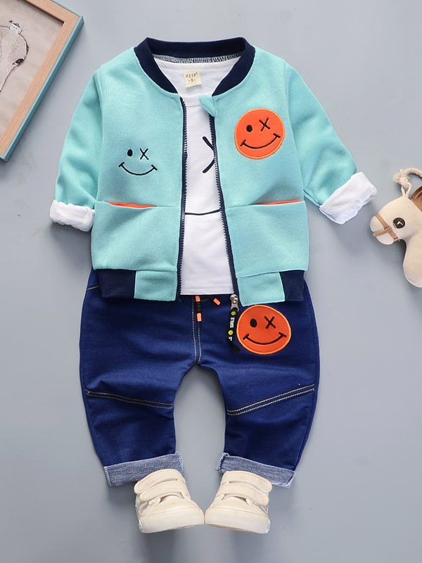 بلوزة قطنية طويلة الأكمام بطبعة ديناصور