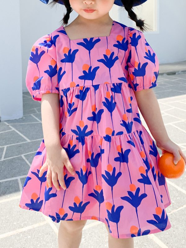 فستان زهور للأطفال لفتاة الصيف جميل للغاية