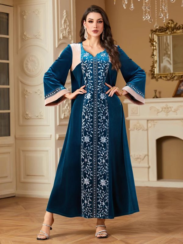 Middle East Women's Clothing Stitching Muslim Dress