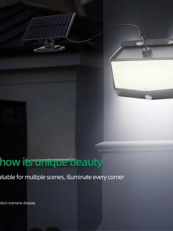 Solar Wall Light Induction Outdoor Courtyard Wall Light 468LED Separate Body