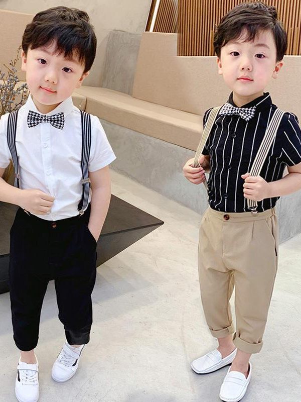 Boys Children's Performance Clothes Overalls Flower Dress