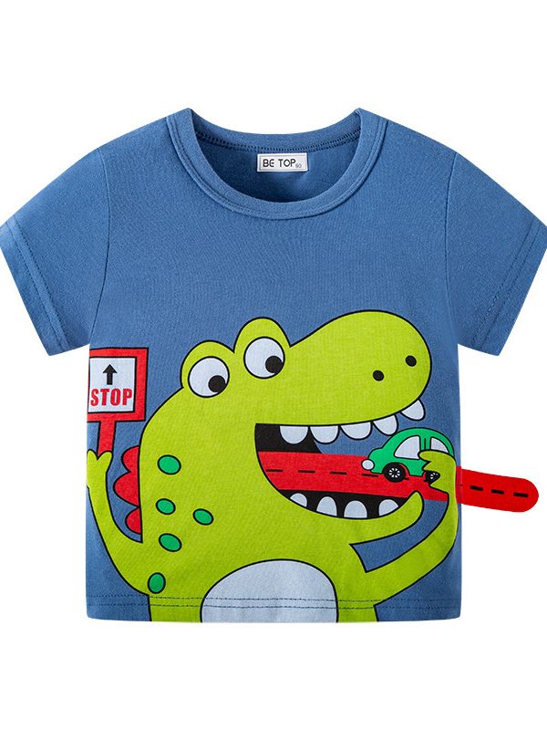 T-shirt Cotton Boy Baby Foreign Style Top T