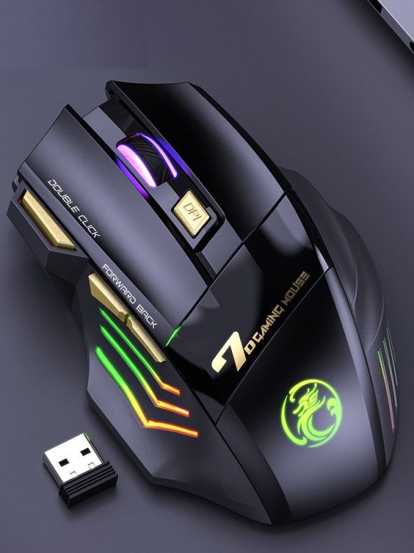 2.4G Silent Charging Colorful Breathing Light Wireless Gaming Mouse