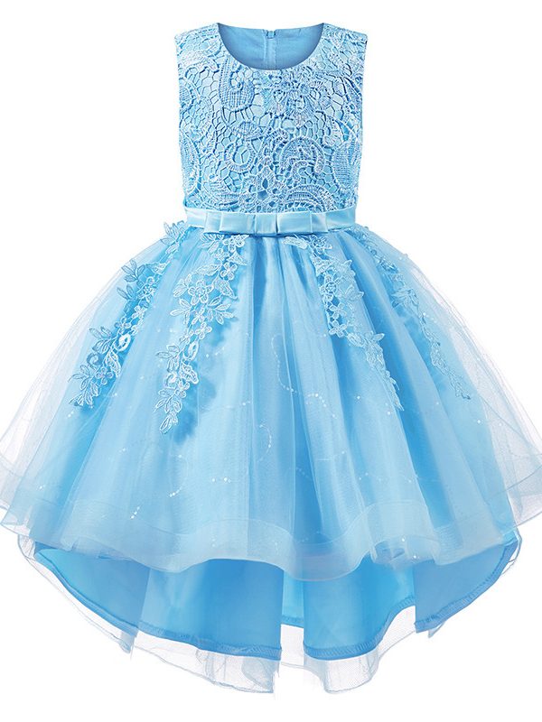 Girls tail dress skirt fluffy yarn children