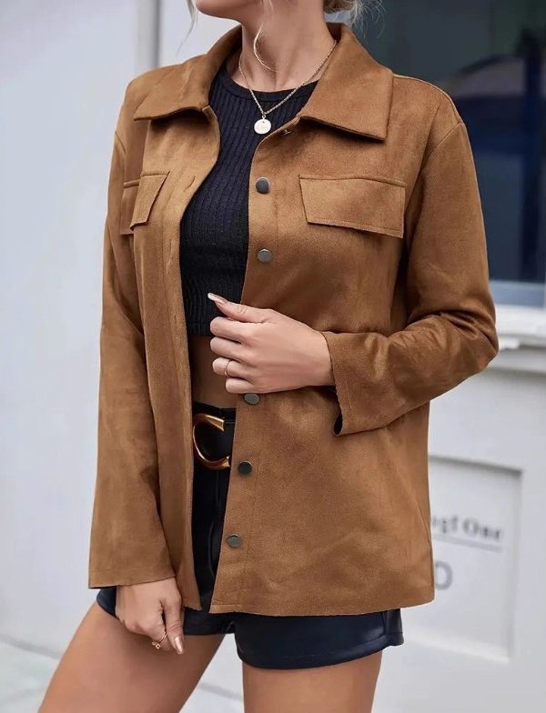 All-match Leather Cardigan Slim-fit Jacket Women