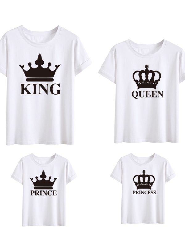Crown King Family Wear Summer New Short-Sleeved T-Shirt Family Wear
