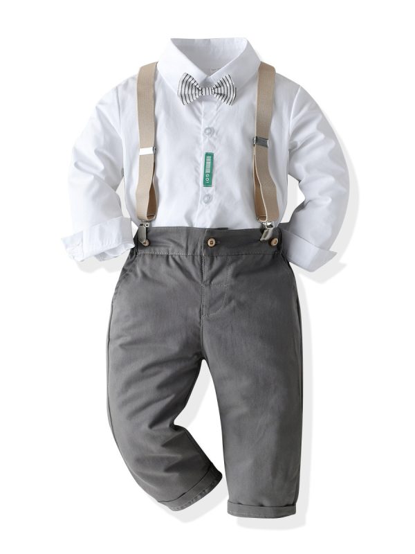 فستان للأولاد ملابس رسمية ملابس عمل زي فتاة الزهور الصغيرة مجموعة الربيع والخريف