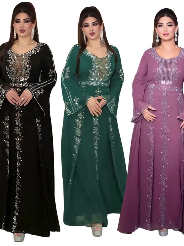 Elegant Heavy Industry Muslim Dress