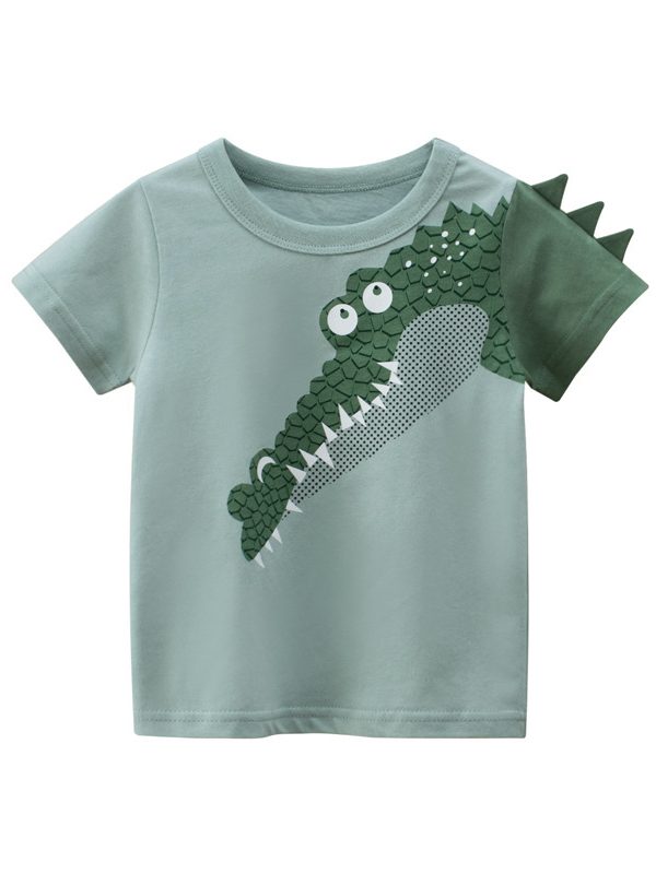 Boys' Short Sleeved Round Neck Baby Clothes