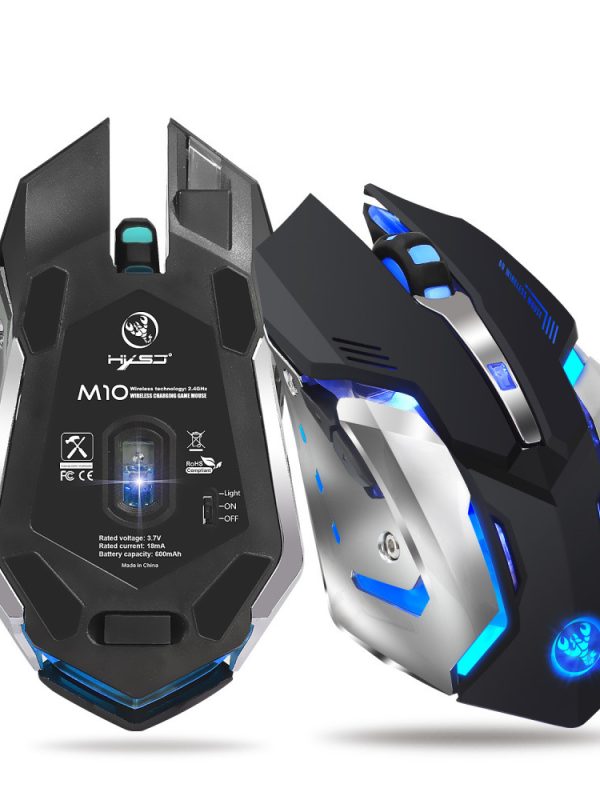 HXSJ new wireless mouse 2.4GPI gaming mouse glowing mouse