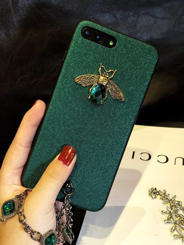 Compatible With Compatible  , Luxury Gemstone Bracelet For  Mobile Phone Case Rhinestone Bee