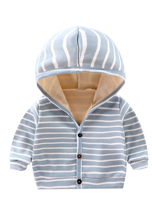 Children's Hooded Sweater Plus Velvet Padded Cardigan Jacket