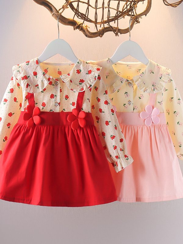 One And A Half Year Old Baby Toddler Autumn Skirt Baby Girl Clothes Cute Floral Skirt