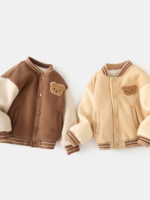 Fleece-lined Baseball Uniform Cotton Clothes Coat