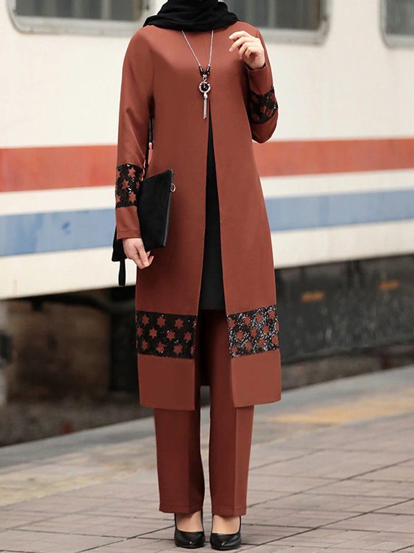 Muslim Women's Middle Eastern New Suit Dubai Abaya