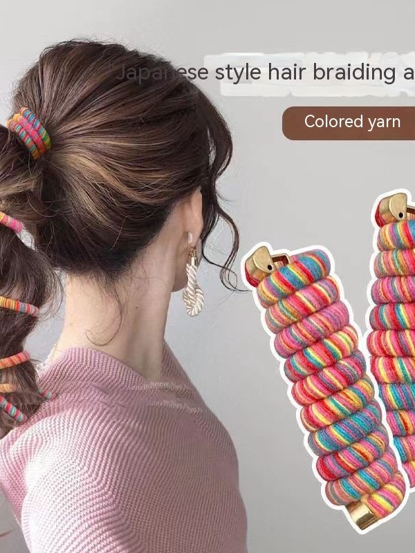 Wool Straight Phone Line Hair Ring Hair Braiding Artifact Women