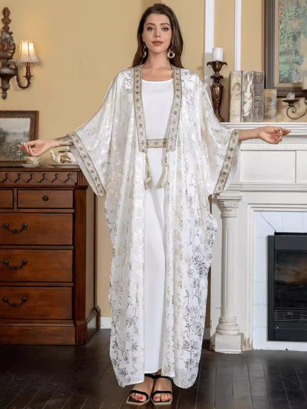 Muslim Women's One-piece Dress Bronzing Robe Abaya