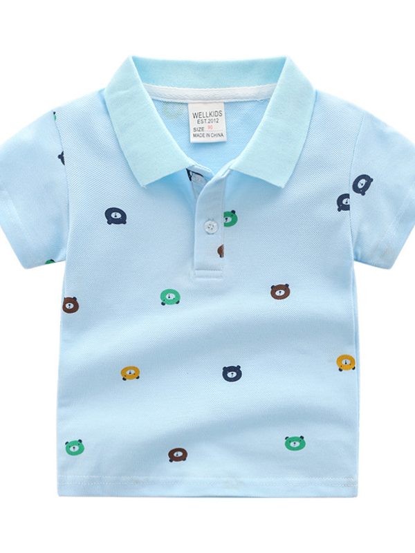 Cartoon Children's Shirt Short Sleeve POLO Shirt
