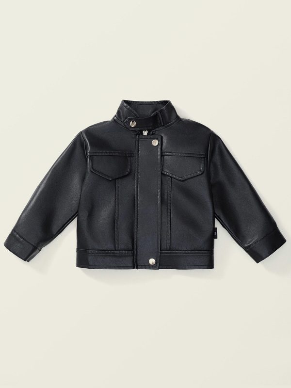 Short Stand Collar Jacket Top Motorcycle Clothing