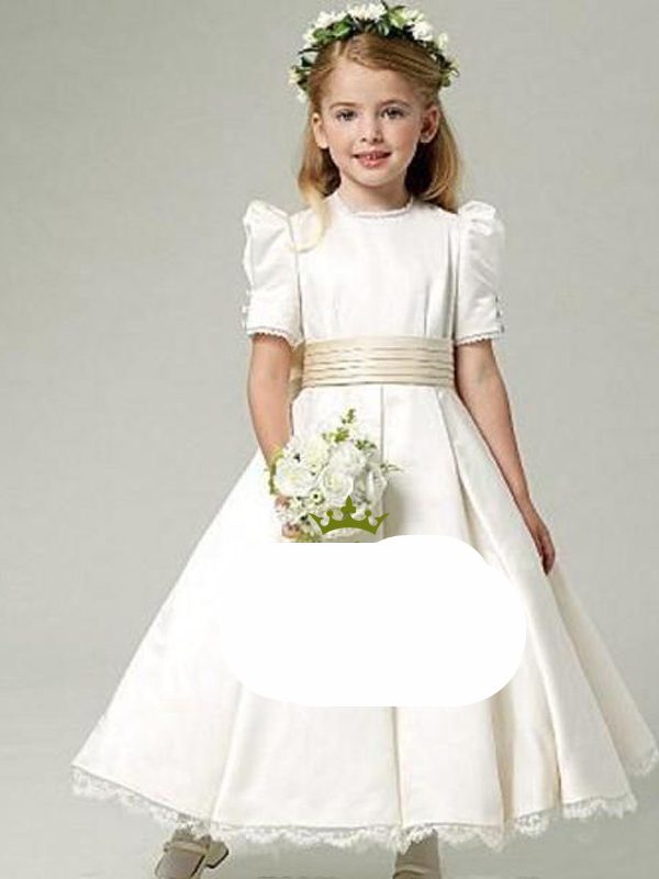 فستان فتاة الزهور وصيفة العروس زفاف الأطفال عيد ميلاد الأميرة