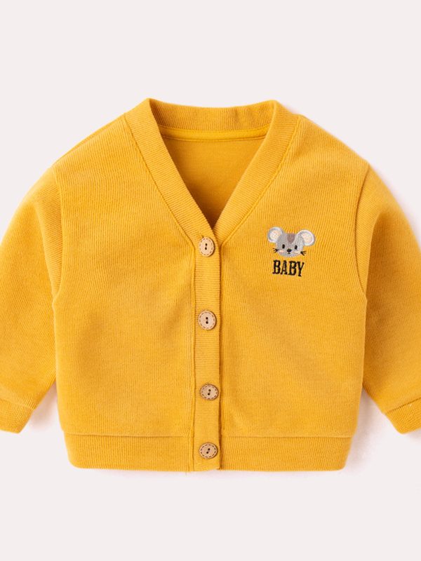 Baby Jacket Autumn Outfit Girls Western Style Knitted Cardigan