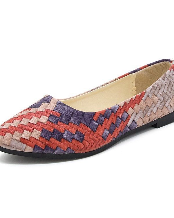 Women's Shoes Summer Wanwan Style Shoes Flat Low Cut Grandma Shoes Net Red Pumps Women Slip On Lazy Doug Shoes Women