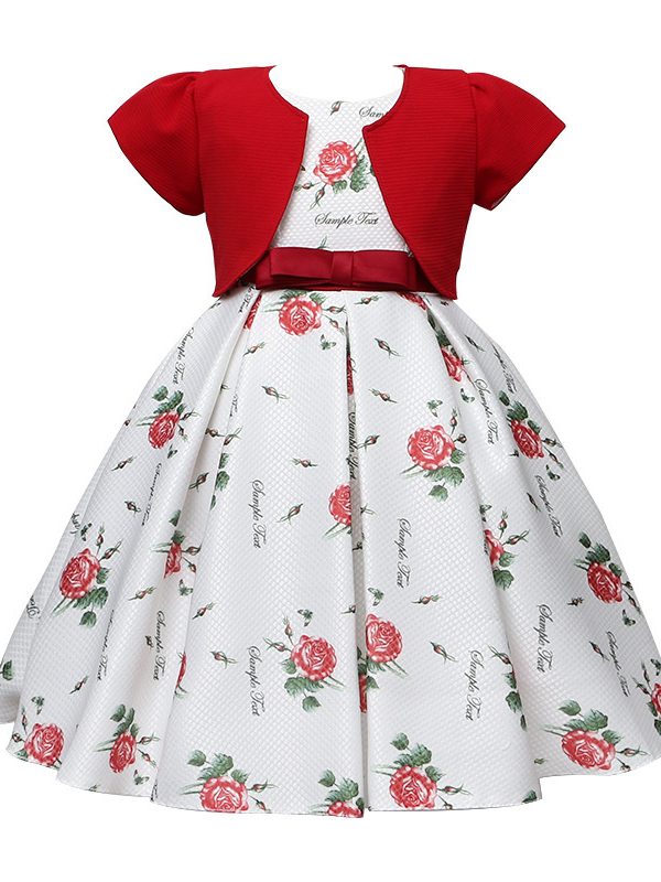 فستان أطفال أوروبي وأمريكي مكون من قطعتين لفتاة الأميرة