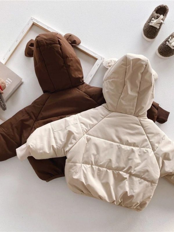 Baby Girl Thickened Warm Hooded Jacket