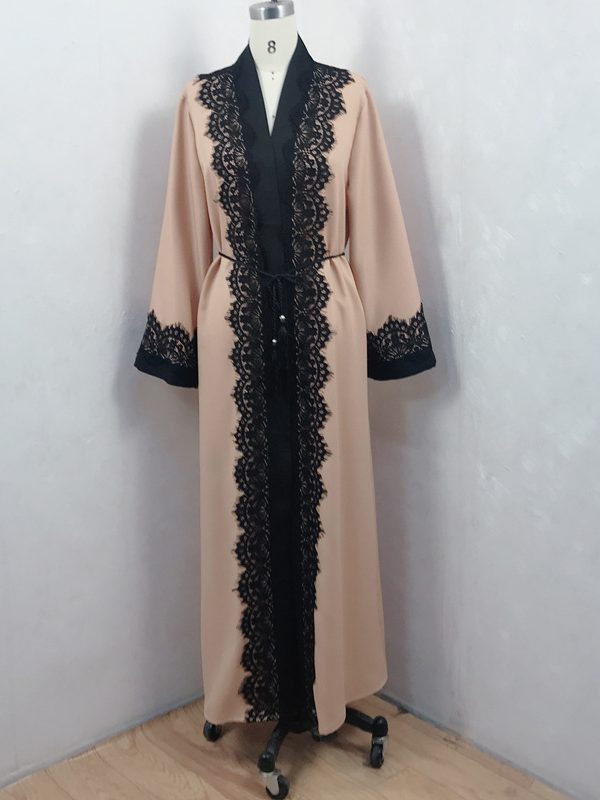 Muslim Women's Lace Dress Cardigan Robe