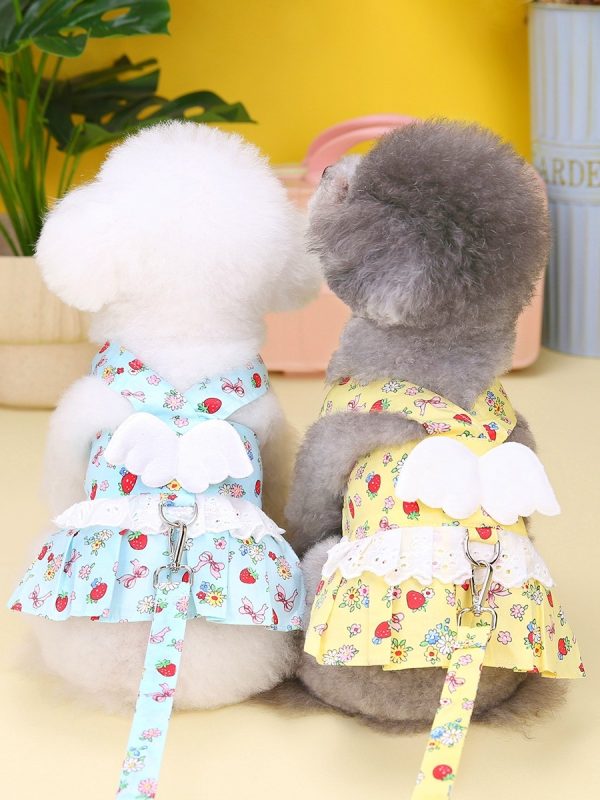 Pet Princess Dress Traction Buckle Clothes Pet Dog Clothes