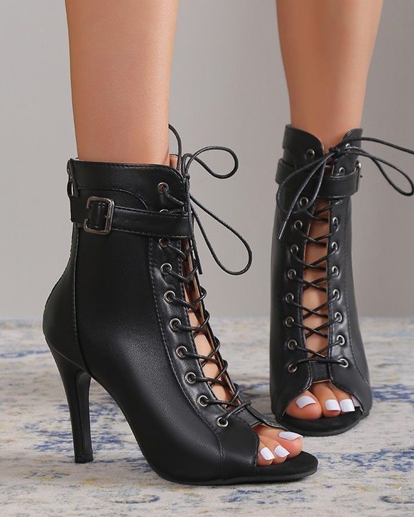 Peep Toe Classy Shoes Roman Sandals For Women