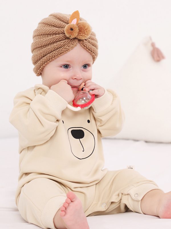 قبعة صوف محبوكة للأطفال خريف وشتاء