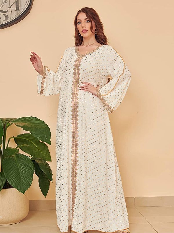 European And American Women's Bronze Muslim Dubai Robe