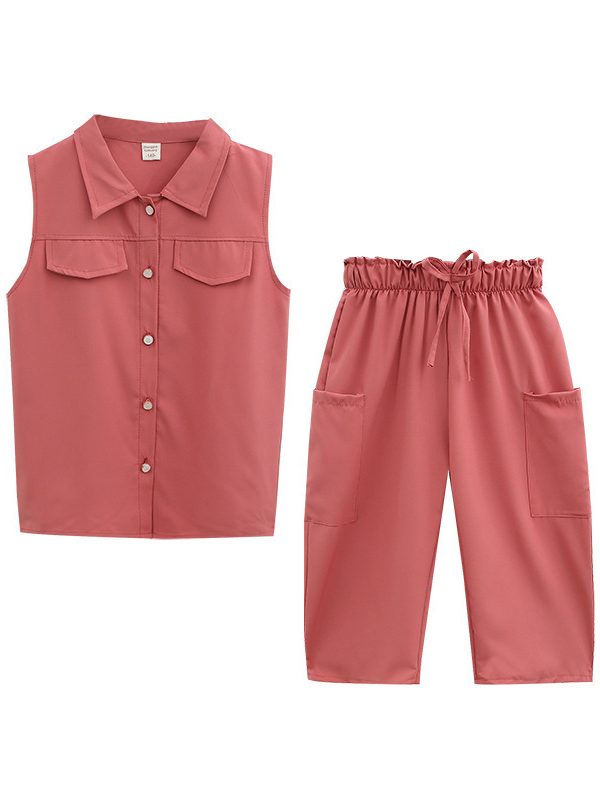 بدلة من قطعتين للبنات على الطراز الغربي للأطفال بتصميم أميرة أنيقة