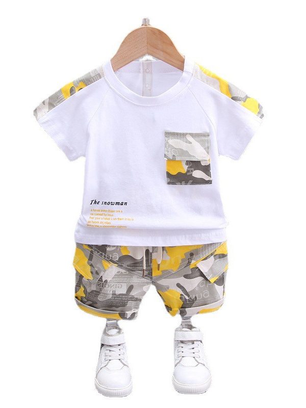 ملابس أطفال غير رسمية للأولاد ملابس أطفال غير رسمية قصيرة الأكمام شورتات