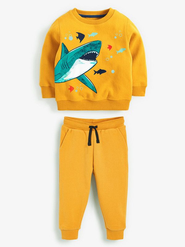 Children's Clothing For Autumn And Winter New Plus Velvet Thick Boy Suit