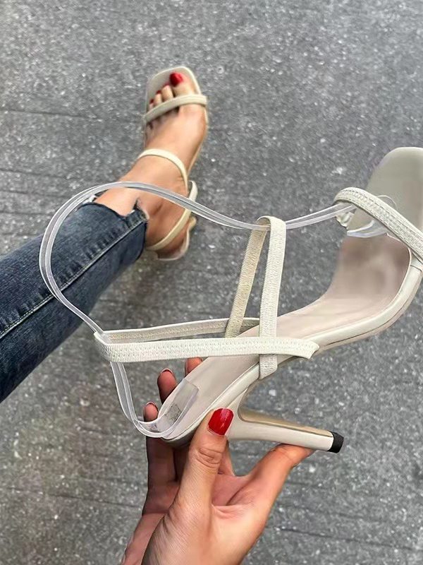 Fashionable Straight Strap Women Shoes PU