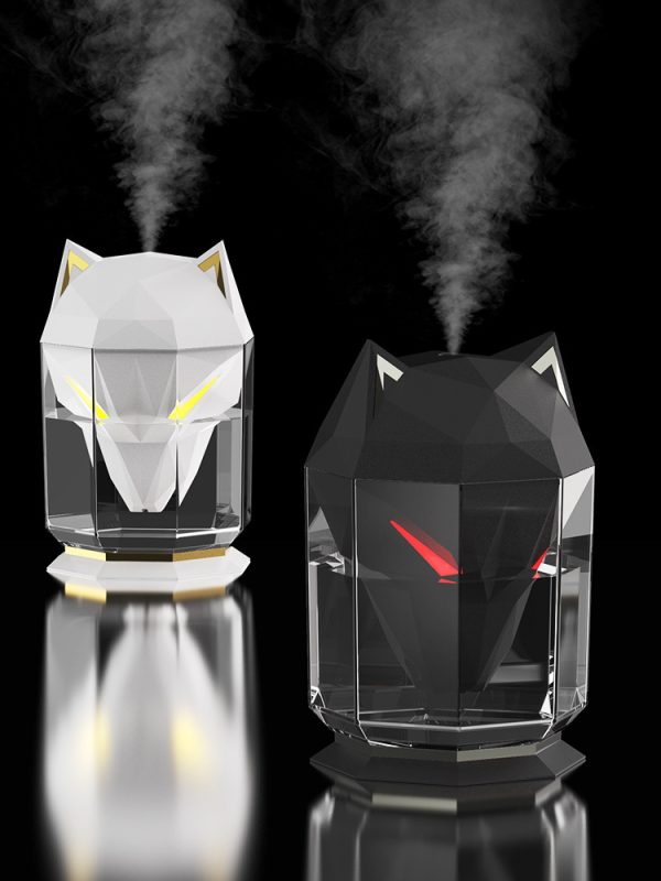 War Wolf Air Humidifier Ultrasonic Air Diffuser Colorful Lights Humidifier Air Nano Spray Home Desktop Supplies