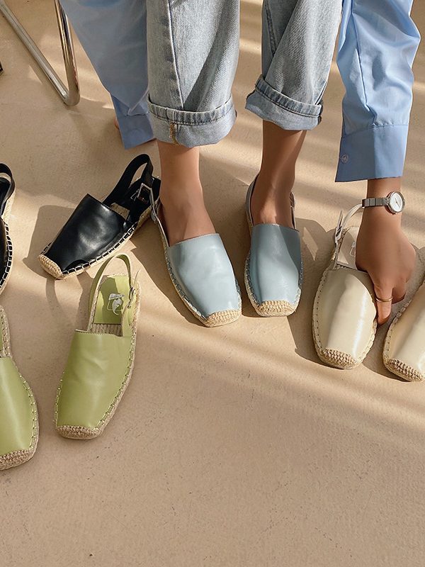 Baotou Flat Sandals Women Retro Fisherman Shoes Soft Leather Single Shoes Women