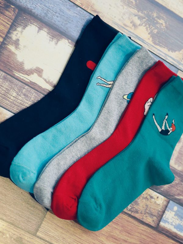 Women's Cartoon Fashion Candy Color Socks